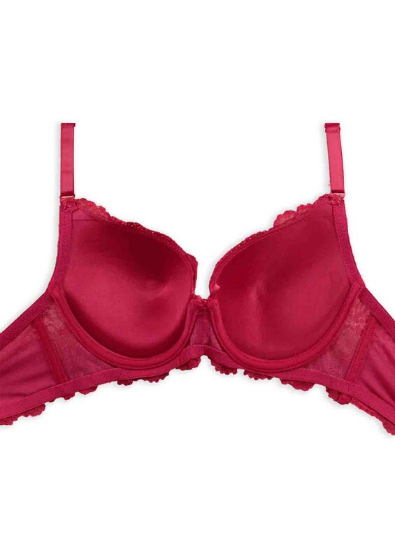 Laced Supported Bra 2100 | Bordeaux - Thumbnail