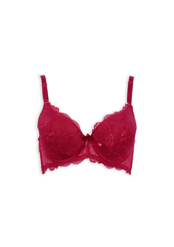 Laced Supported Bra 2100 | Bordeaux - Thumbnail