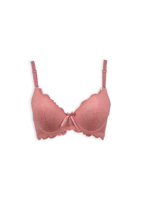 Laced Supported Bra 2100 | Light Pink - Thumbnail