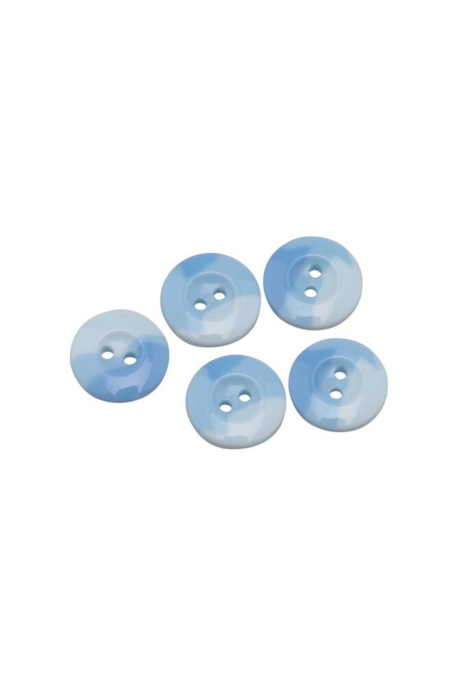 Patterned Button 5 Pieces Model 2 | Blue