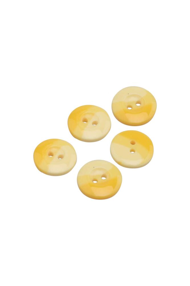 Patterned Button 5 Pieces Model 2 | Yellow