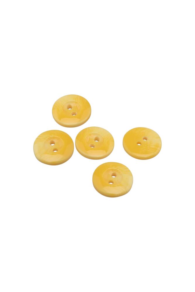 Patterned Button 5 Pieces Model 4 | Yellow