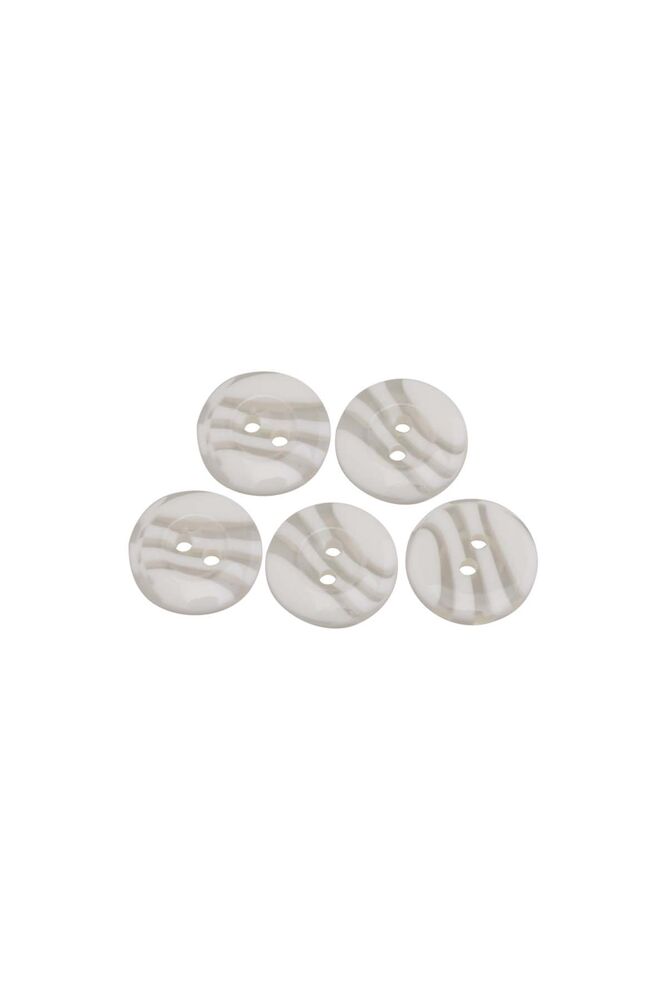 Patterned Button 5 Pieces Model 5 | Cream