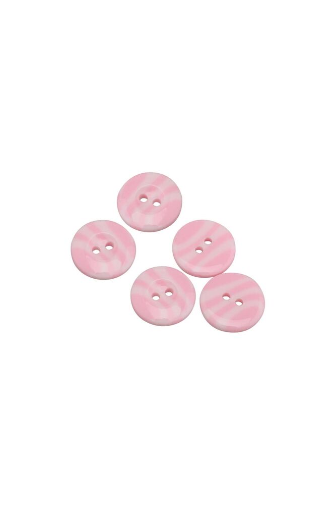 Patterned Button 5 Pieces Model 5 | Pink