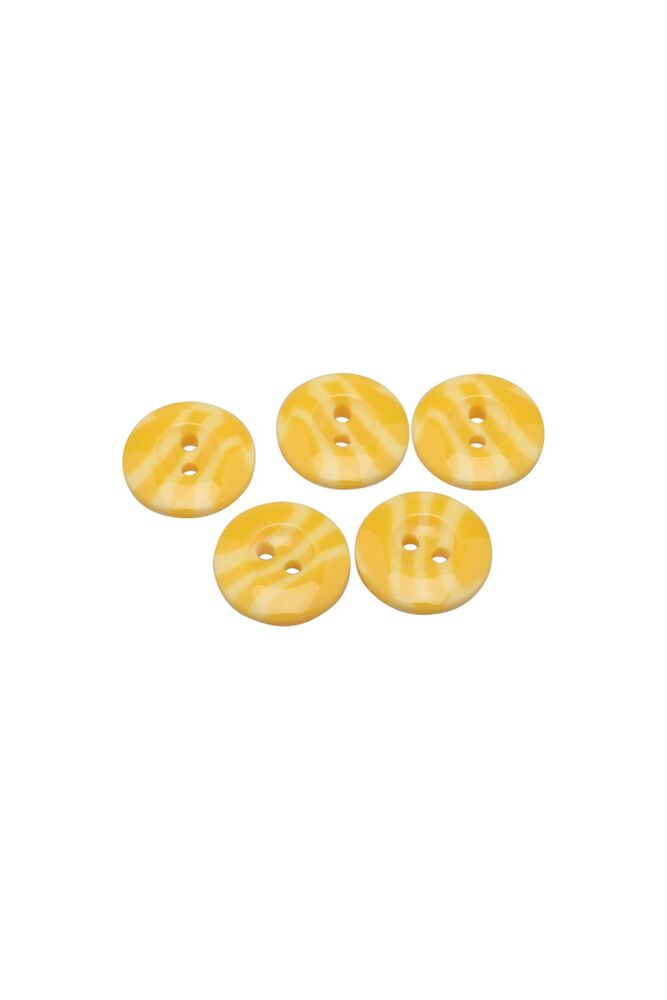 Patterned Button 5 Pieces Model 5 | Yellow