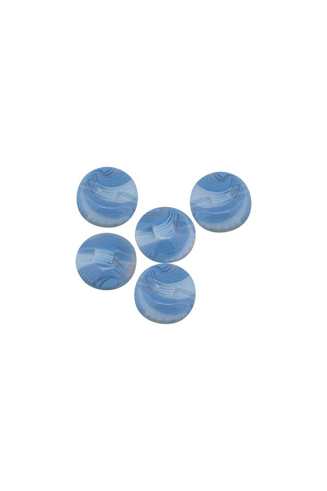 Patterned Button 5 Pieces Model 6 | Blue