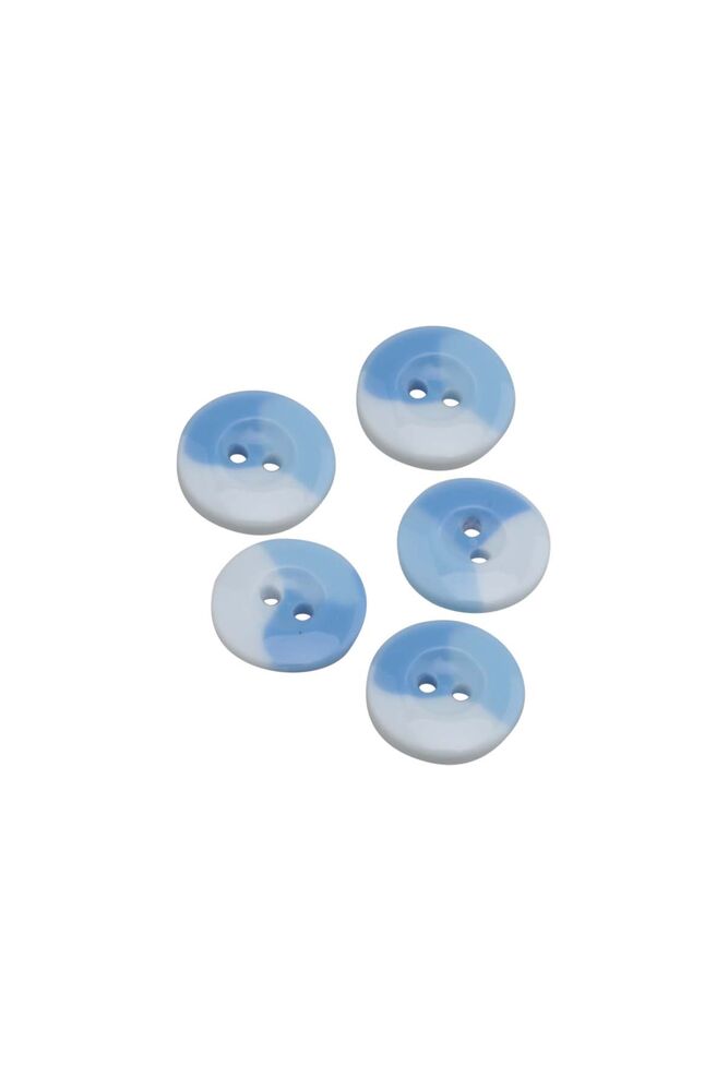Patterned Button 5 Pieces Model 10 | Blue