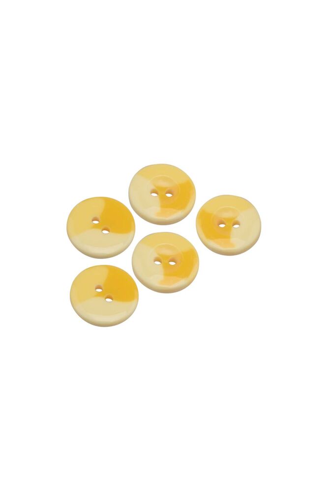 Patterned Button 5 Pieces Model 10 | Yellow