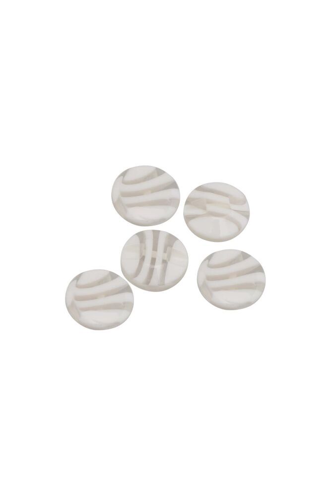 Patterned Button 5 Pieces Model 11 | Cream