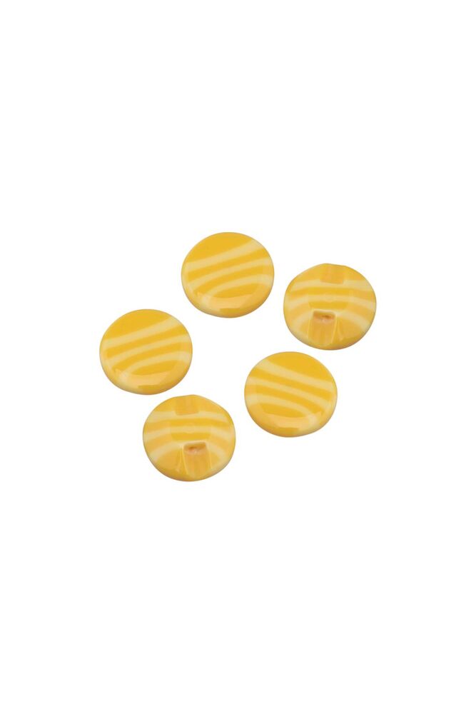 Patterned Button 5 Pieces Model 11 | Yellow