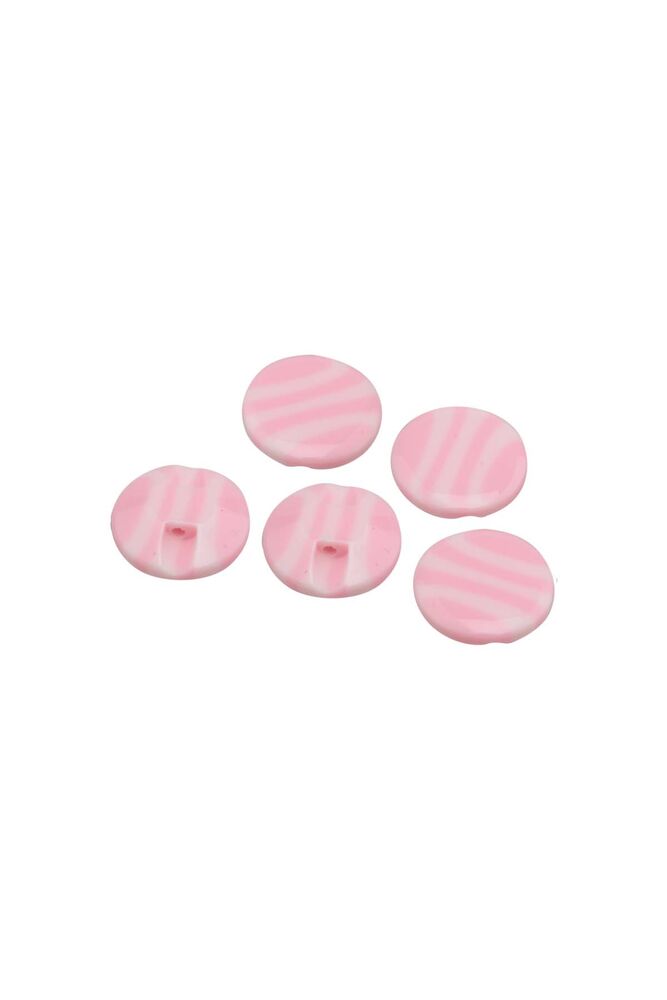 Patterned Button 5 Pieces Model 11 | Pink