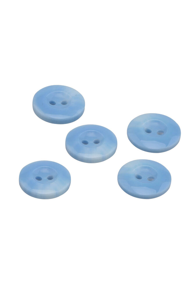 Patterned Button 5 Pieces Model 4 | Blue