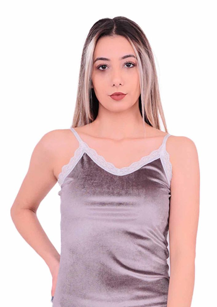 Cottonhill Guipure Velvet Undershirt | Gray
