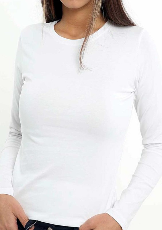 TUTKU ELİT - Tutku Elit Elastane Long Sleeved Woman Body 2203 | White