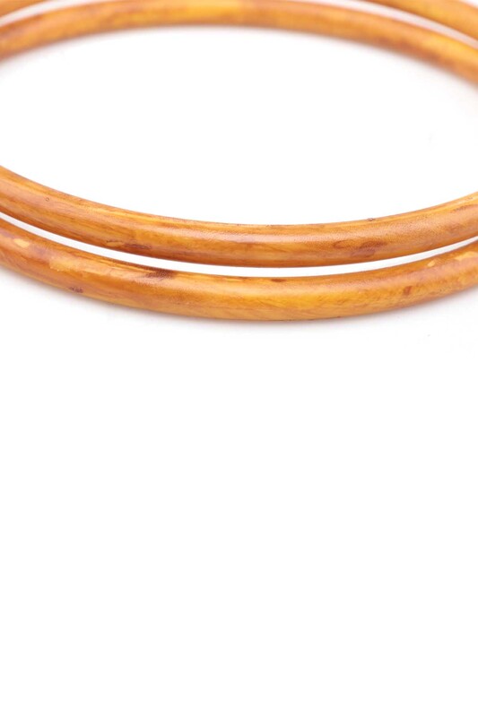 Ahşap Görünümlü Plastik Çanta Sapı Model 4 | Kahverengi - Thumbnail