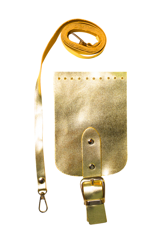 SİMİSSO - Telefon Çanta Kapığı Seti | Gold