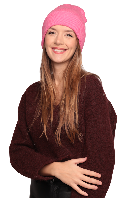 Knitwear Woman Hat | Pink - Thumbnail