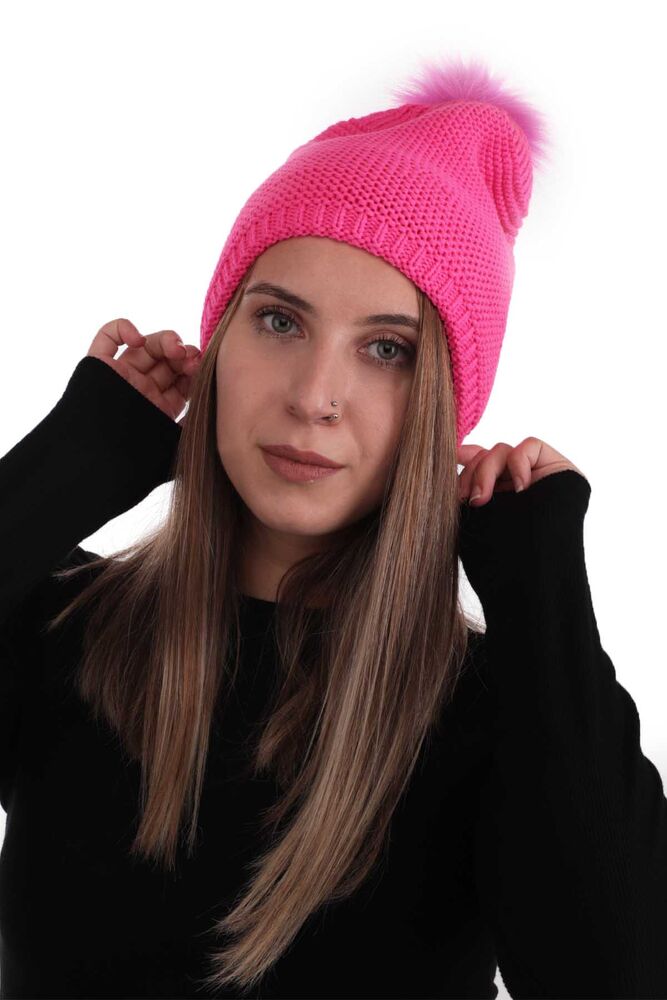 Woman Bobble Hat | Pink