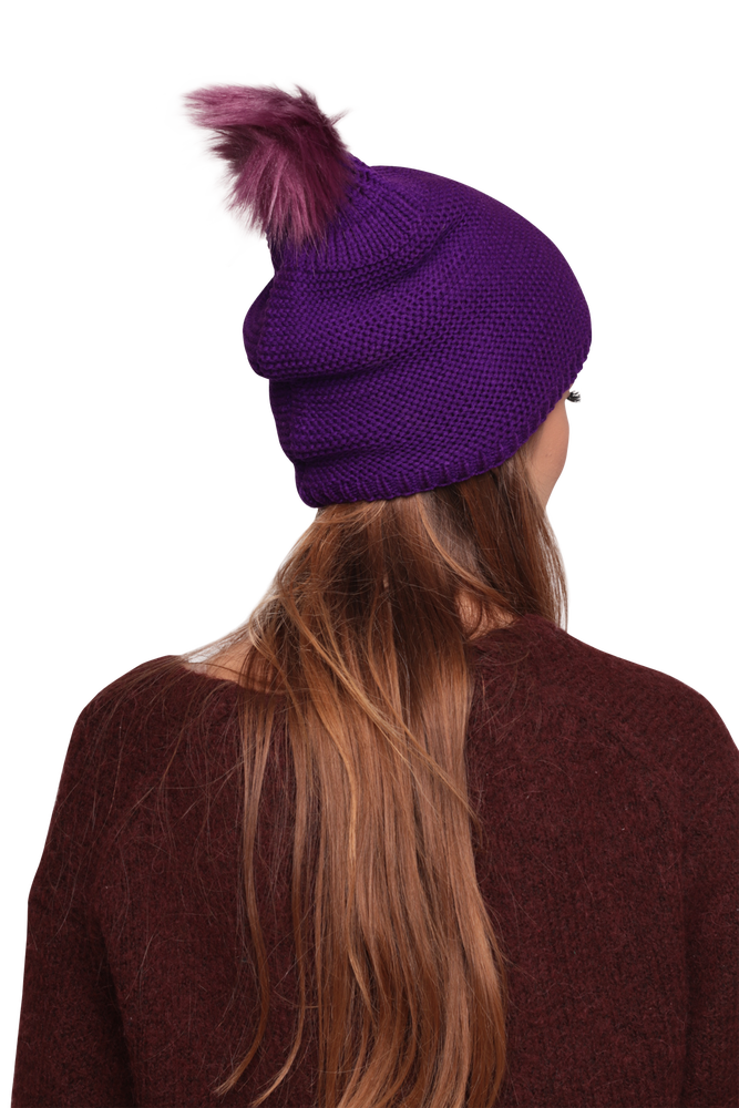 Woman Bobble Hat | Purple