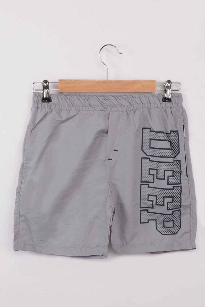Deep Printed Boy Shorts | Grey