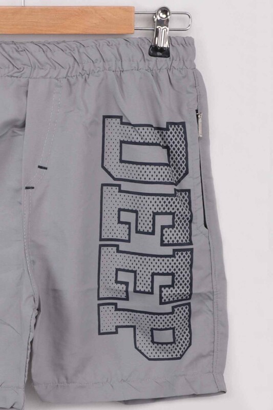 Deep Printed Boy Shorts | Grey - Thumbnail