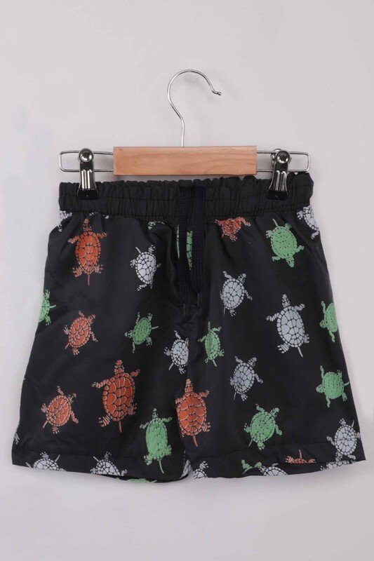 Çita - Turtle Pattern Boy Beach Shorts | Hard Cole