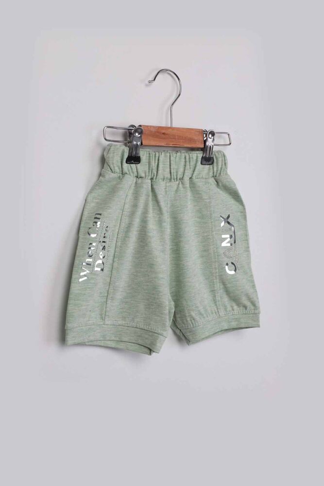 Stone Patterned Girl Shorts | Green