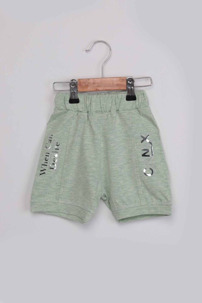 Stone Patterned Girl Shorts | Green