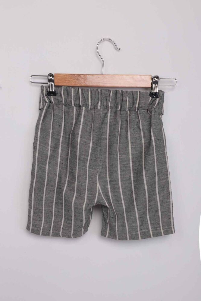 Girl Stripped Linen Shorts | Smoky