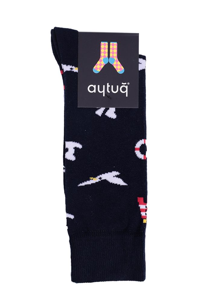 Aytuğ Patterned Man Socks 2433 | Ultramarine