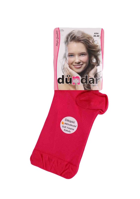 Dündar Ruched Socks 2050 | Pink - Thumbnail