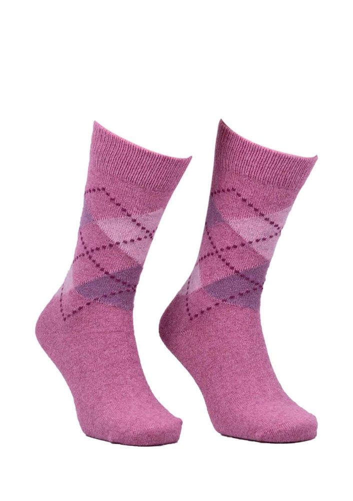 Dündar Seamless Patterned Socks 024 | Pink