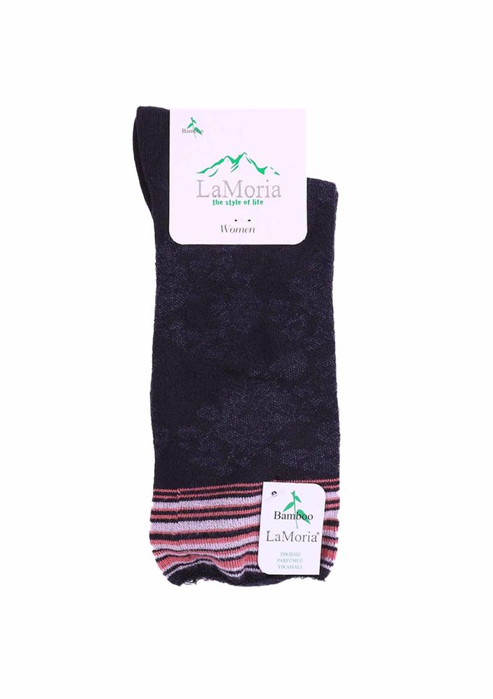La Moria Patterned Bamboo Socks with Cologne 63612 | Smoky