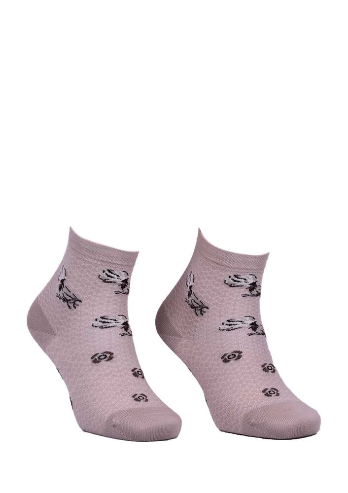 La Moria Patterned Seamless Socks 82422-3 | Mink