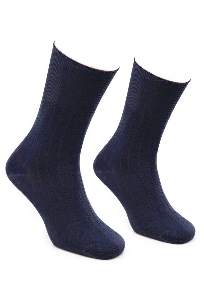Diabetic Seamless Man Short Socks 037 | Navy Blue