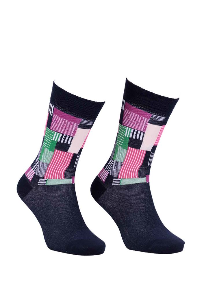 Paktaş Patterned Socks 2588 | Ultramarine