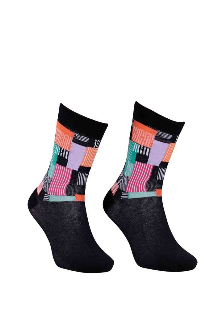 Paktaş Patterned Socks 2588 | Black