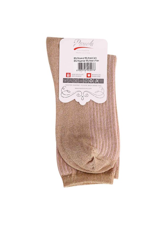 Glittery Patterned Socks 617 | Powder - Thumbnail