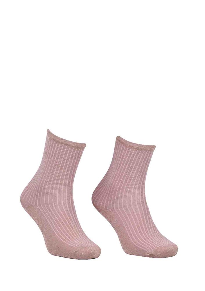Glittery Patterned Socks 617 | Powder