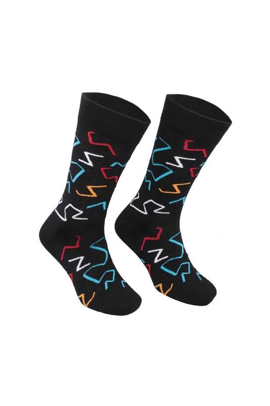 Pierre Cardin Zip Printed Man Socks 203 | Black - Thumbnail