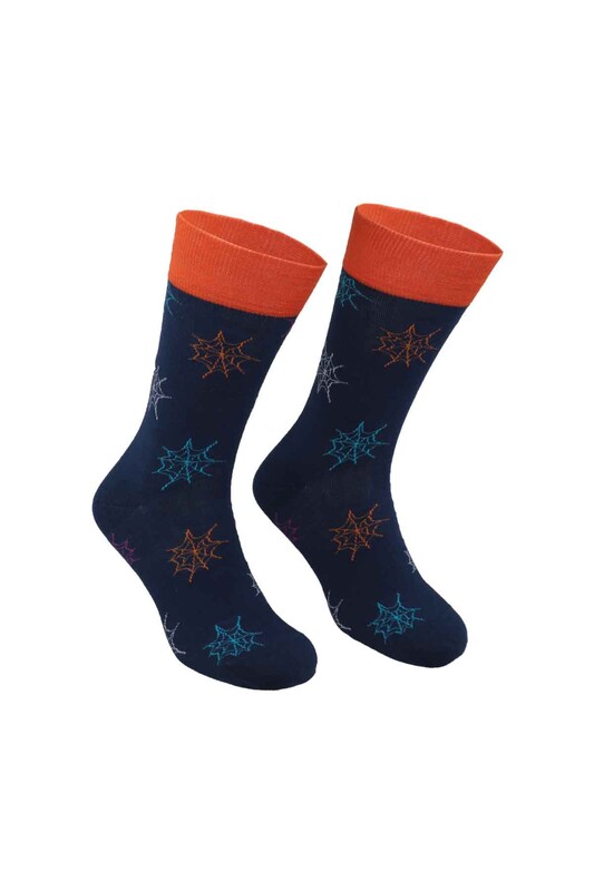 Pierre Cardin Spider Printed Man Socks 211 | Ultramarine - Thumbnail