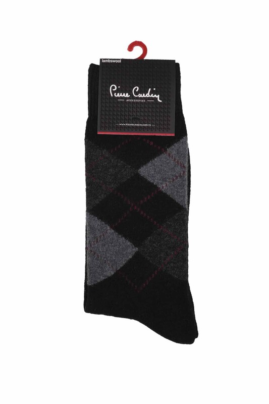 Pierre Cardin Diamond Printed Man Knitted Socks 501 | Black - Thumbnail