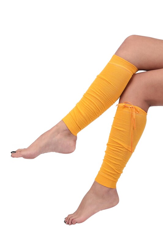 POLAINAS - Woman Tube Socks with Ribbons | Orange