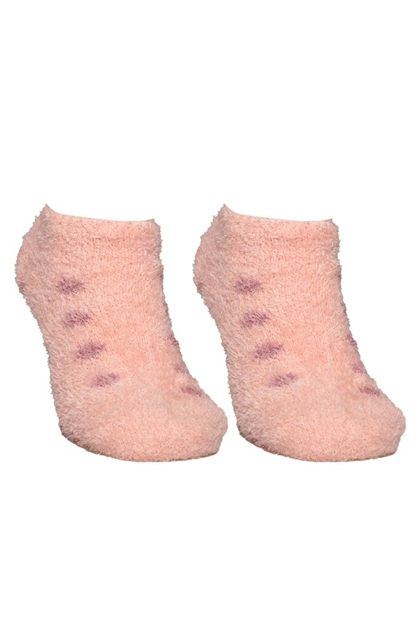 SAHAB - Sabab Woman Spotted Plush Socks 48800 | Powder