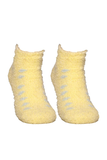 Sahab Woman Plush Bootie Socks 48500 | Yellow