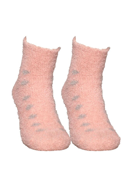 Sahab Woman Plush Bootie Socks 48500 | Light Pink