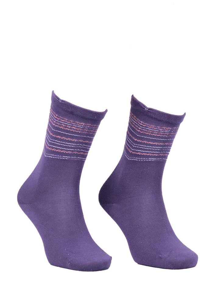 Patterned Seamless Socks 117 | Violet