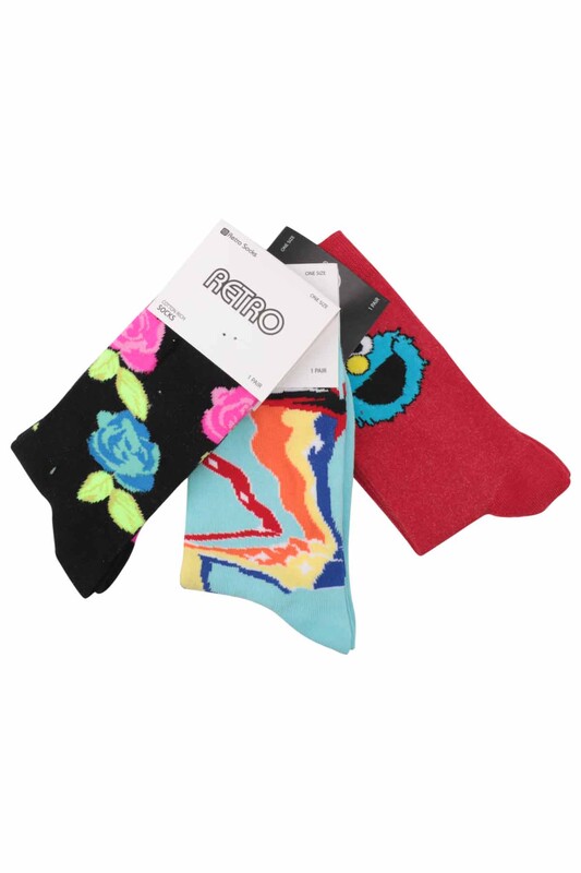 Simisso Patterned 3 Pack Socks Set | Set 11 - Thumbnail