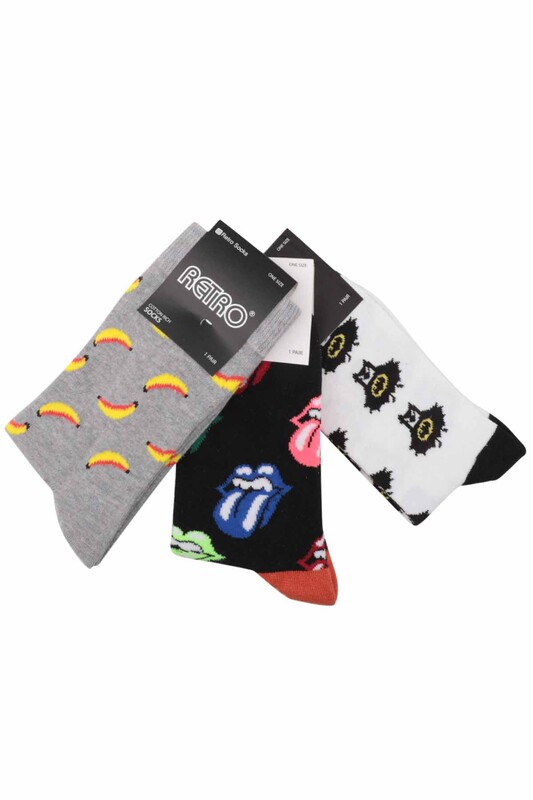 Simisso Patterned 3 Pack Socks Set | Set 10 - Thumbnail