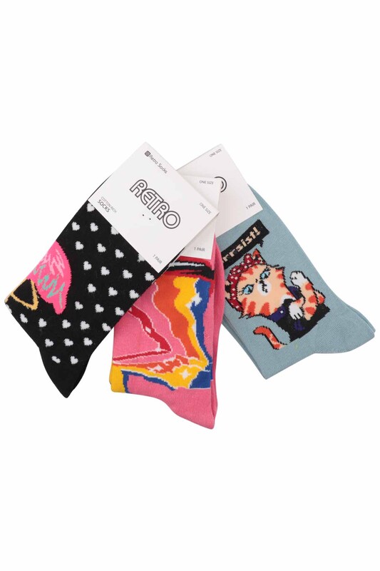 Simisso Patterned 3 Pack Socks Set | Set 1 - Thumbnail
